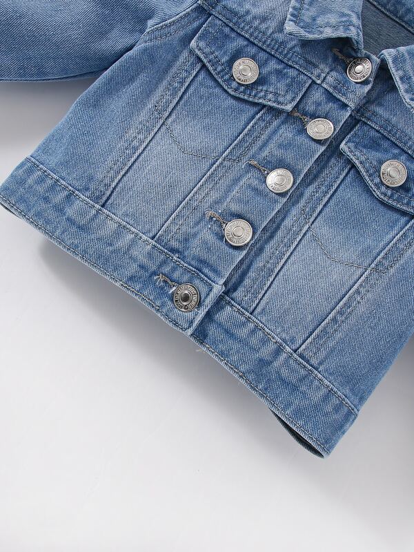 Chaqueta denim para bebé niña
