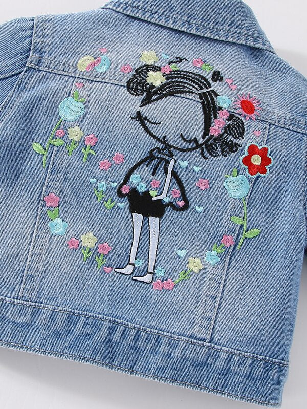 Chaqueta denim para bebé niña