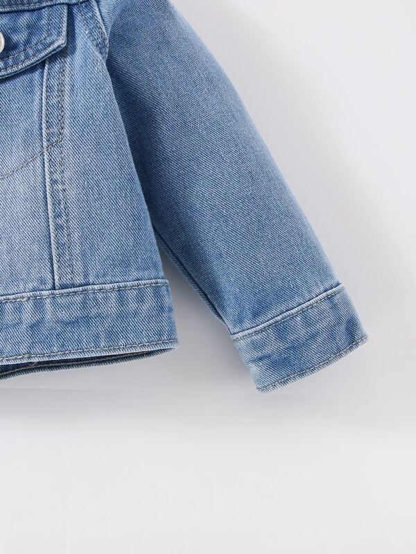 Chaqueta denim para bebé niña