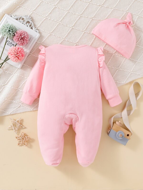 Set de 2 piezas para bebé niña, body y gorro