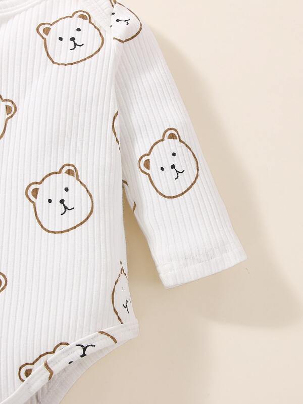 Conjunto de 2 piezas para bebé niño, body y overall