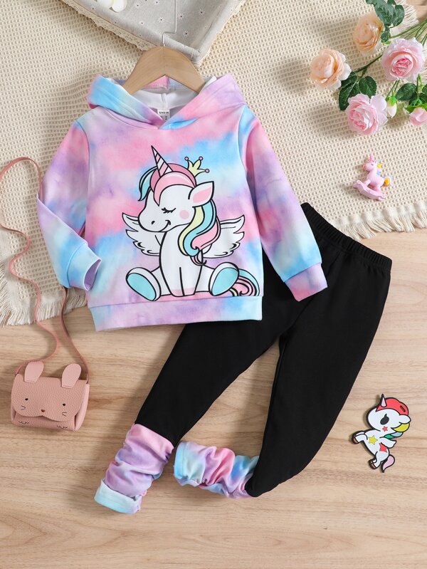 Conjunto de 2 piezas para niñas pequeñas, sweater y leggins