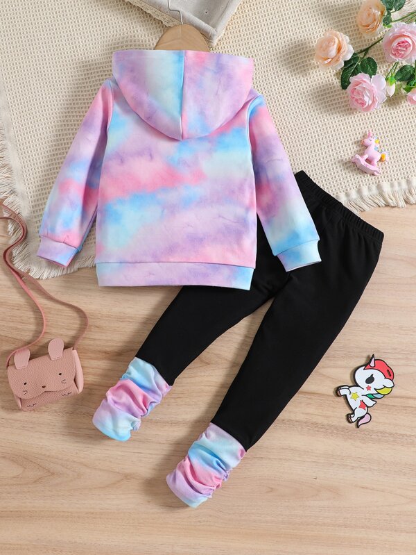 Conjunto de 2 piezas para niñas pequeñas, sweater y leggins