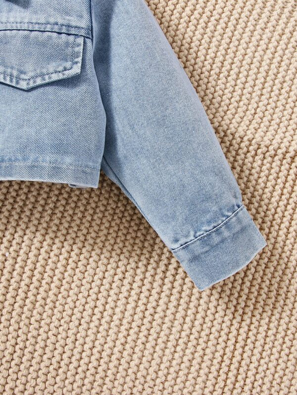 Conjunto de 2 piezas para bebé y niñas pequeñas, vestido y chaqueta de mezclilla