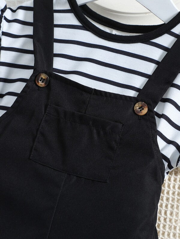 Conjunto de 2 piezas para bebé y niñas pequeñas, blusa y braga