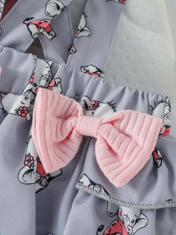 Conjunto de 3 piezas para bebé, body, braga y diadema