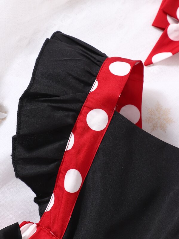 Set de 2 piezas para bebé niñas, vestido y lazo