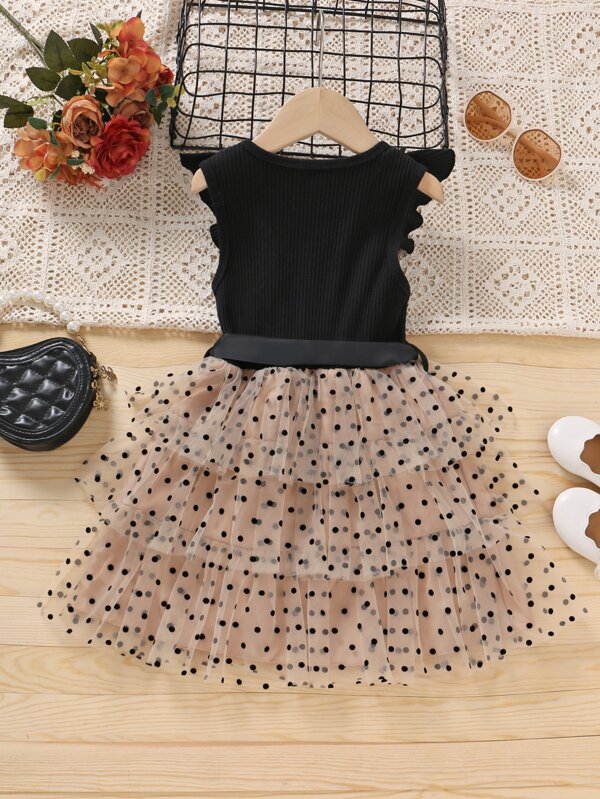 Vestido de lunares para niñas pequeñas