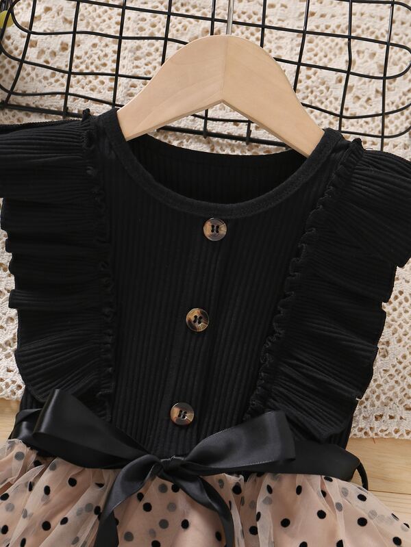 Vestido de lunares para niñas pequeñas