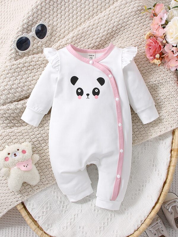 Enterizo oso panda para bebé niña
