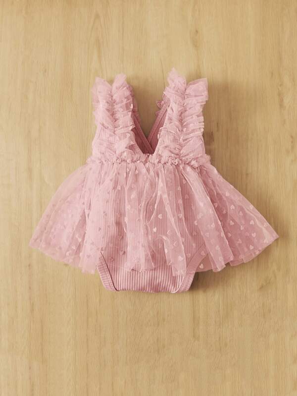 Body con falda de tull para bebé y niñas pequeñas