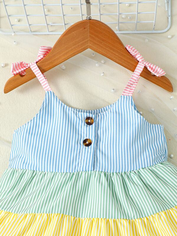 Vestido colorido para bebé y niñas pequeñas