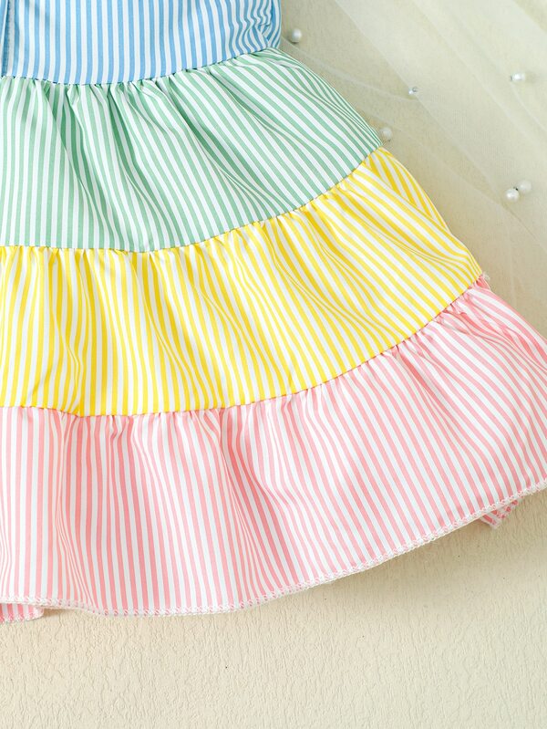 Vestido colorido para bebé y niñas pequeñas