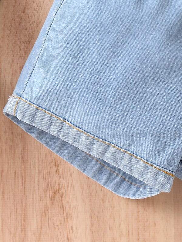 Conjunto de 2 piezas para bebé y niñas pequeñas, top y short