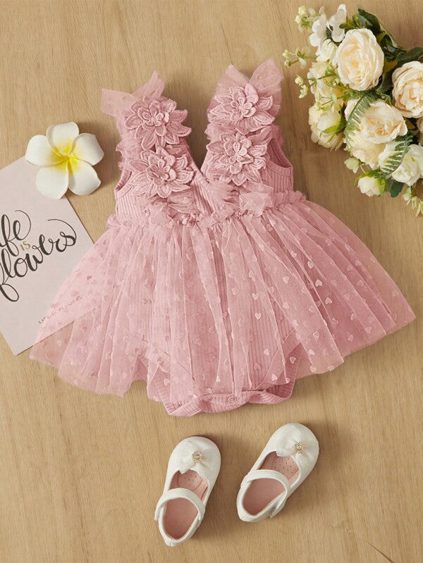 Body con falda de tull para bebé y niñas pequeñas