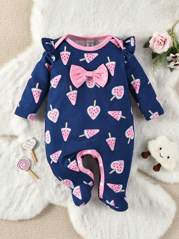 Mameluco de sandía para bebé niña