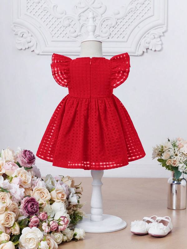 Vestido para niña bebé con mangas de mariposa
