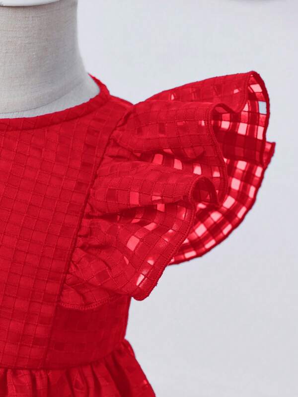 Vestido para niña bebé con mangas de mariposa