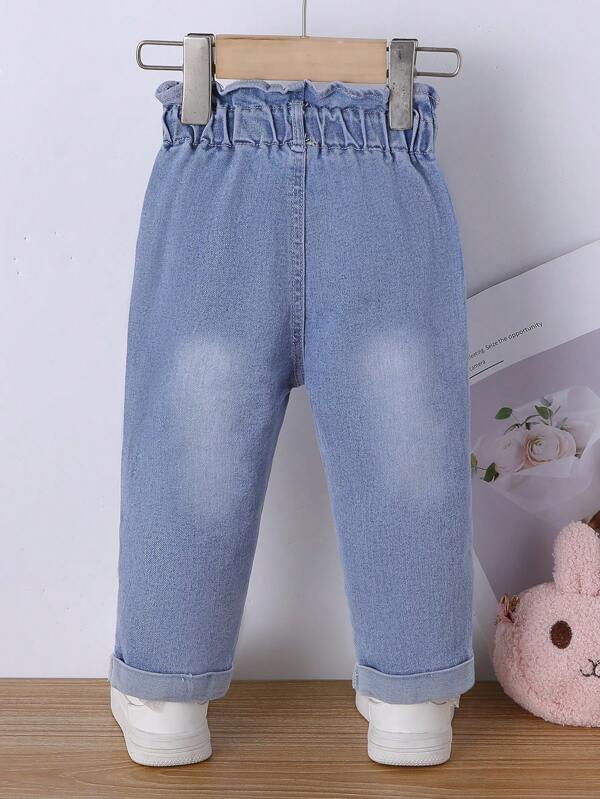 Pantalón con parches para bebé y niñas pequeñas