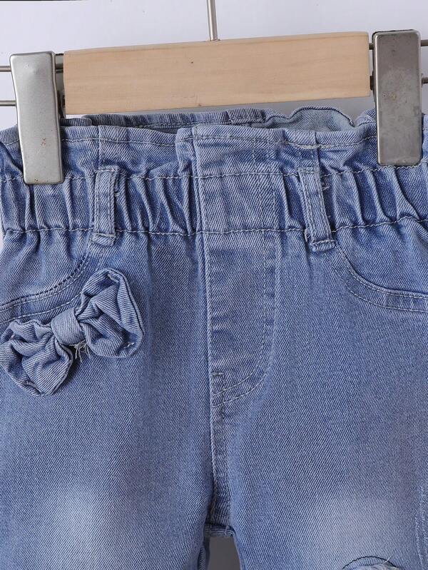Pantalón con parches para bebé y niñas pequeñas
