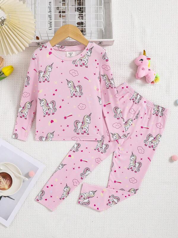 Conjunto de 2 piezas para niñas pequeñas, franela y mono
