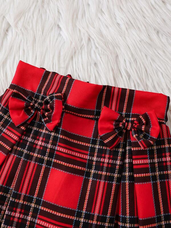 Conjunto de 3 piezas para bebé y niñas pequeñas, camisa, chaleco y falda