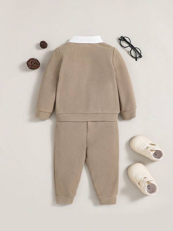 Conjunto de 2 piezas para bebé y niños pequeños, sweater y mono
