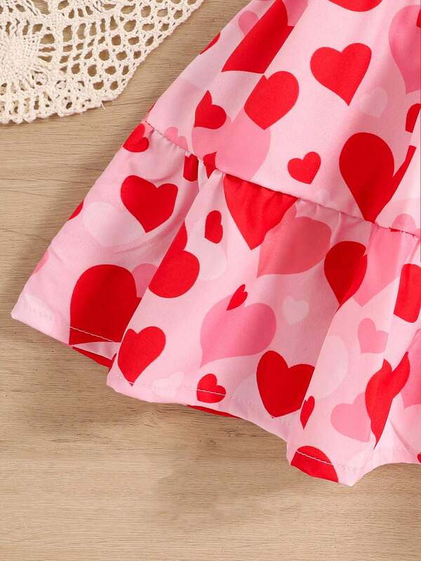 Vestido de corazones para niñas pequeñas