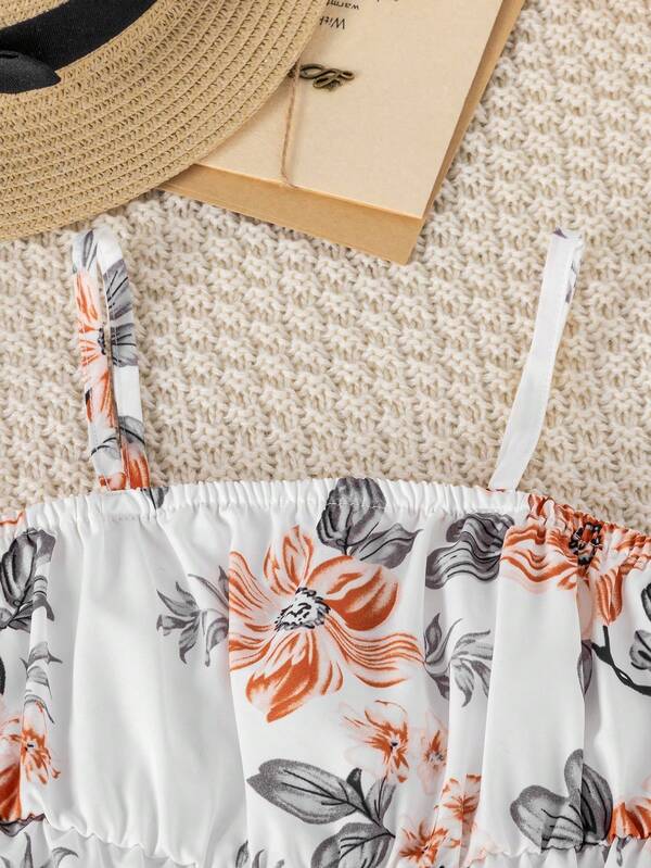 Conjunto de 2 piezas para niñas pequeñas, enterizo y chaleco