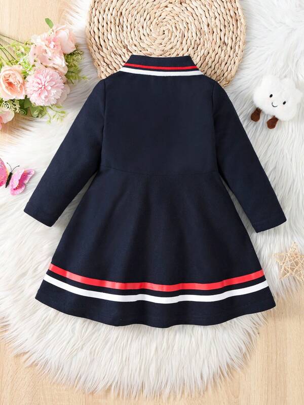 Vestido manga larga para bebé y niñas pequeñas