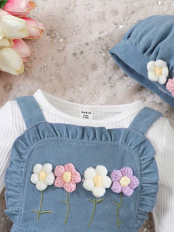 Braga con flores para bebé y niñas pequeñas