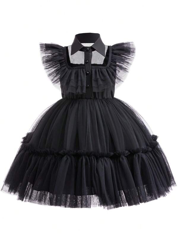 Vestido de Merlina para niñas pequeñas