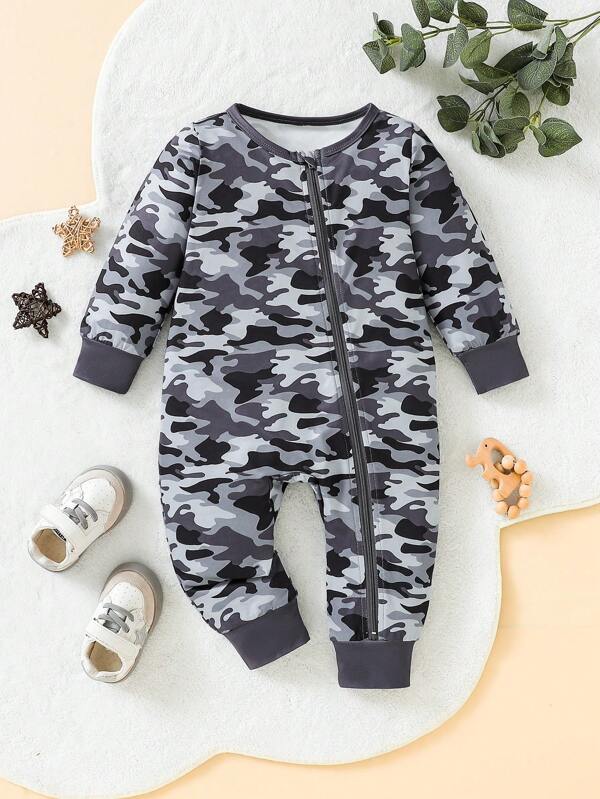 Mameluco de camuflaje para bebé niño