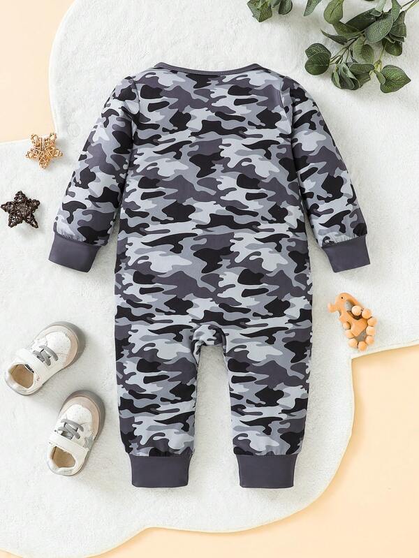 Mameluco de camuflaje para bebé niño