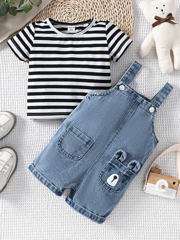 Conjunto de 2 piezas para bebé y niños pequeños, franela y braga