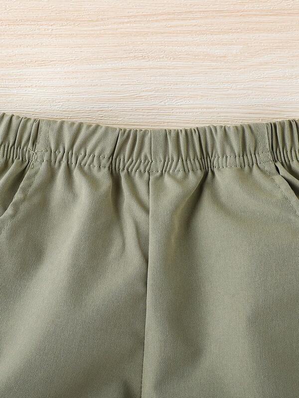 Conjunto de 2 piezas para bebé y niños pequeños, camisa y short