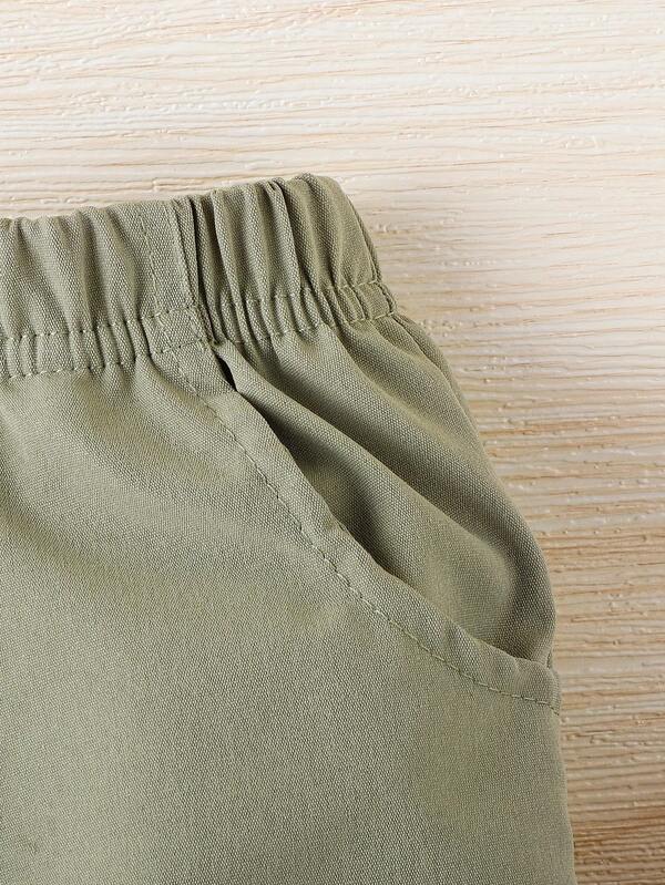 Conjunto de 2 piezas para bebé y niños pequeños, camisa y short