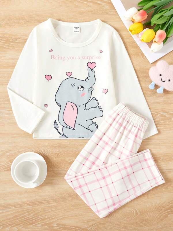 Conjunto de 2 piezas para niñas pequeñas, franela y mono