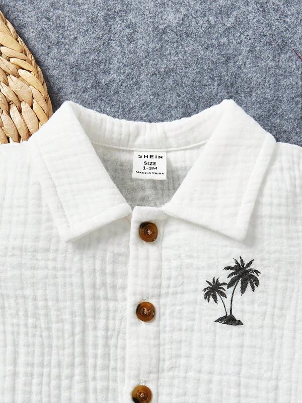 Conjunto de 2 piezas para bebé y niños pequeños, camisa y shorts