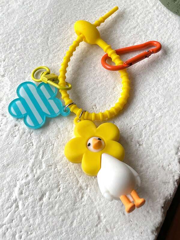Charm de flor y pato