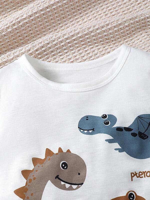Conjunto de 2 piezas para bebé y niños pequeños, camisa y shorts