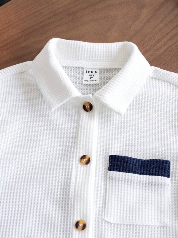 Conjunto de 2 piezas para niños pequeños, camisa y shorts