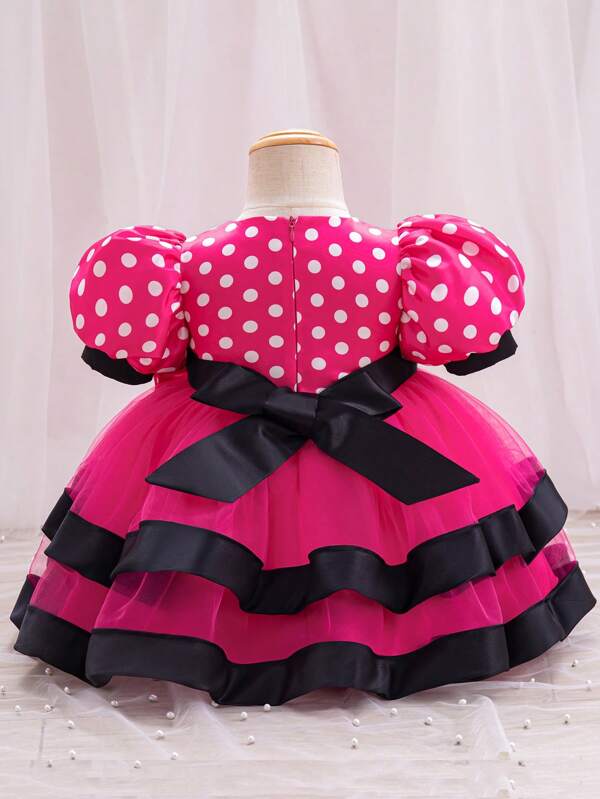 Vestido estilo Minnie para bebé y niñas pequeñas