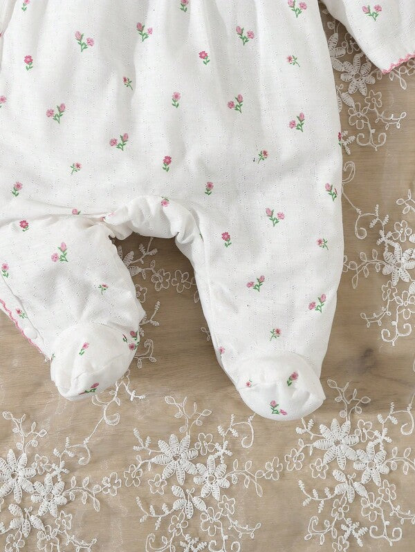 Set de 2 piezas para bebé niña, mameluco y gorro