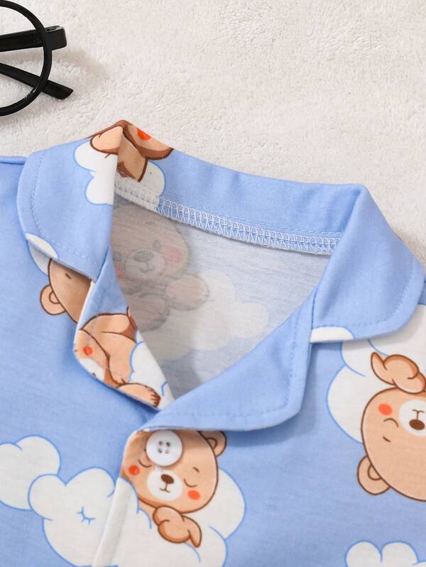 Conjunto de 2 piezas para bebé y niños pequeños, camisa y shorts