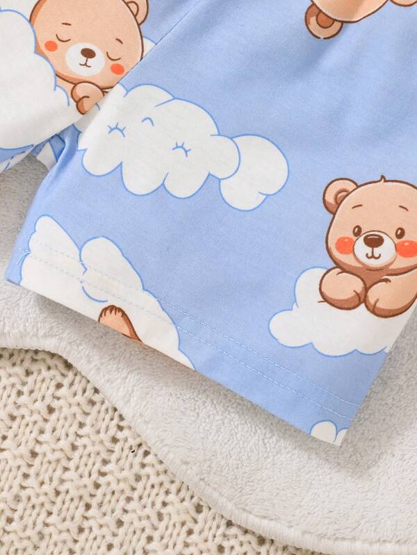 Conjunto de 2 piezas para bebé y niños pequeños, camisa y shorts