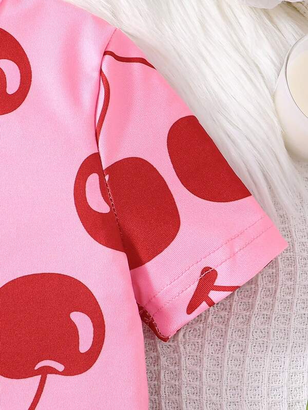 Conjunto de 2 piezas para niñas pequeñas, franela y short
