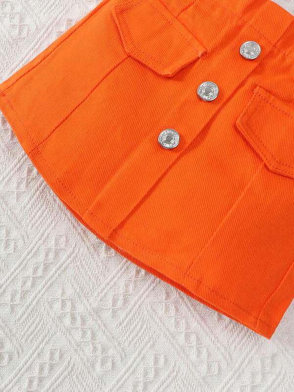Conjunto de 2 piezas para bebé y niñas pequeñas, chaqueta y falda