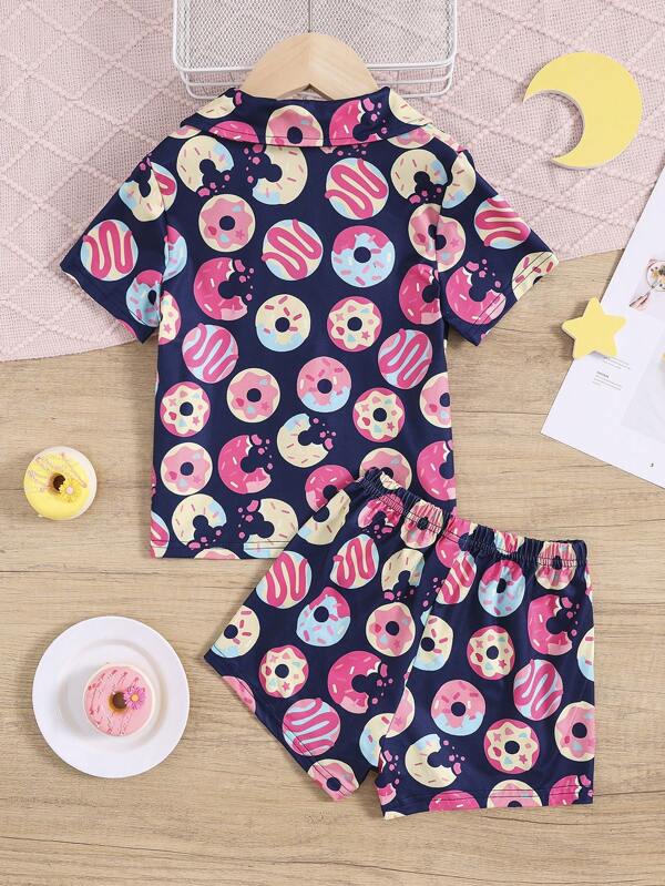 Conjunto de 2 piezas para niñas pequeñas, franela y short