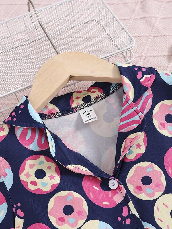 Conjunto de 2 piezas para niñas pequeñas, franela y short